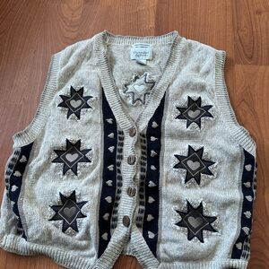 Vintage women’s hand woven sweater vest